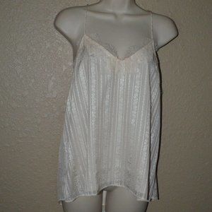NWT $187 Sz M Cami NYC The Racer Prairie Stripe Ivory Oat Cami Camisole …
